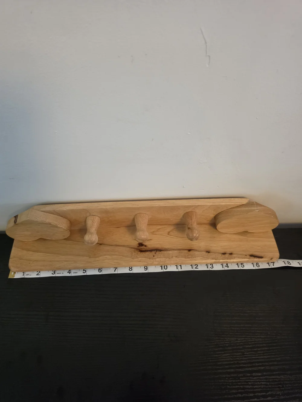 Vintage Wooden Wall Shelf 2 Hearts Grandma Core